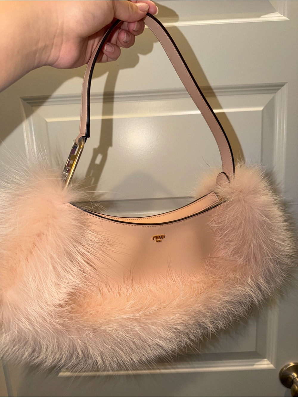 Fendi O'Lock Swing In Pink shoulder bag - Picture 9 of 11